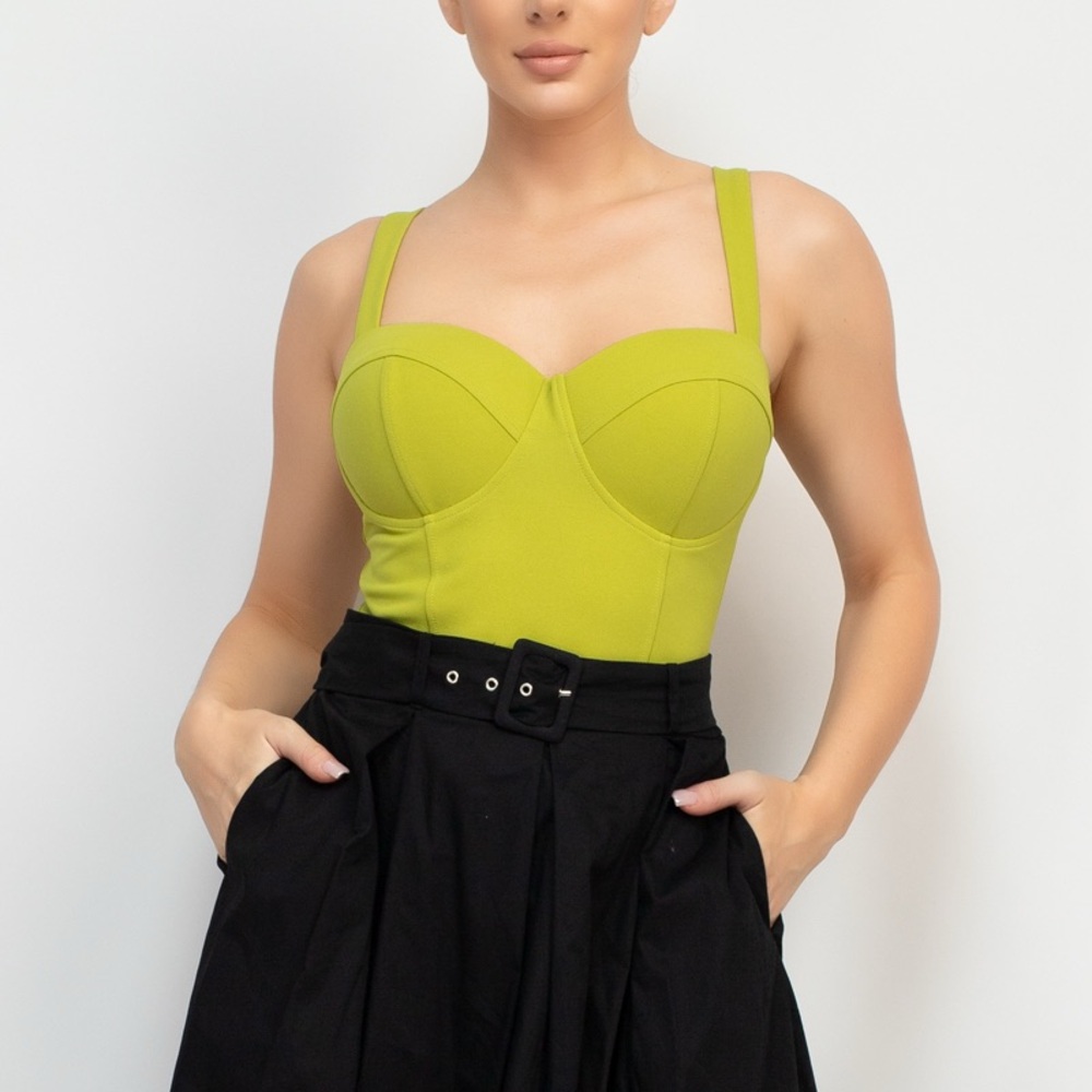 Lime Green Women's Bustier Top